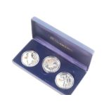 A 60th Anniversary of D-Day three coin five pound proof set, in outer case.