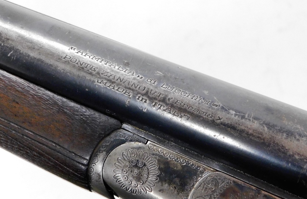 A Boehler Blitz 12 bore side by side shotgun, hammer action, serial no. 10584. NB. A current valid - Bild 4 aus 8