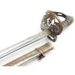 A Victorian 1827 pattern Rifle Officer's presentation sword, possibly for the Buckinghamshire Regime
