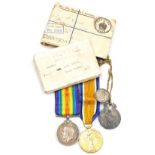 A World War I medal duo, comprising victory and campaign medals, awarded to Pte. J.P. Simms. 306516,