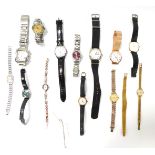 A group of wristwatches, to include Rotary, lady's wristwatches, Lorus and others. (1 tray)