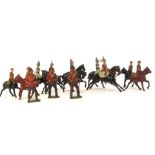 Various early 20thC Britain's lead soldiers, to include equestrian figures, various others contained