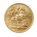 A George V full gold sovereign, dated 1919.