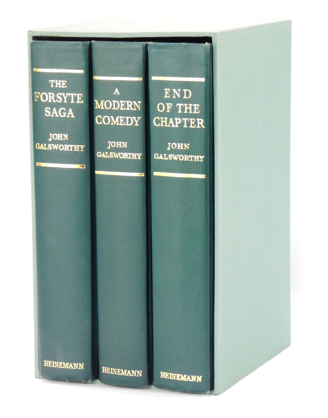 Galsworthy (John). The Forsyte Saga, A Modern Comedy and End of the Chapter, 3 volumes in slip case