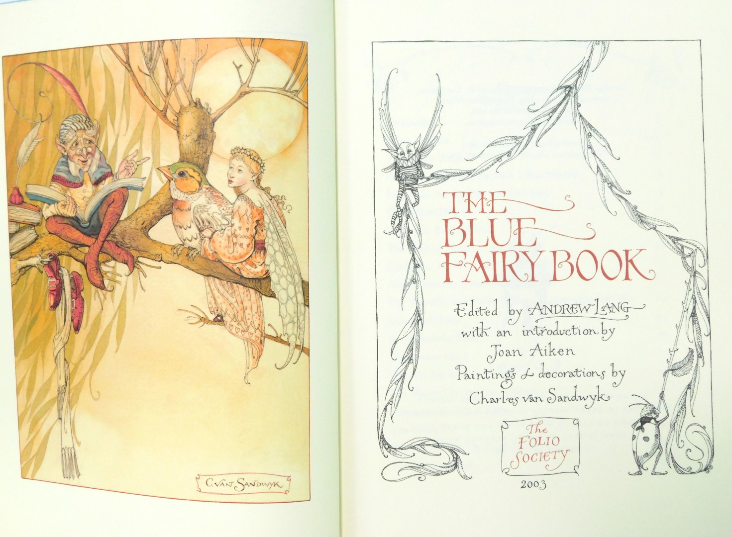 Lang (Andrew). The Blue Fairy Book, illustrated by Charles van Sandwyk, gilt tooled blue cloth, with - Bild 2 aus 2