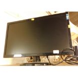 A Hanns-G monitor, in black trim with wire.