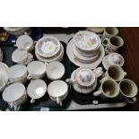 A Paragon Meadowville part tea service, cups, saucers, side plates, teapot, other teaware, etc. (2 t