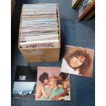 Various records, 33rpm, modern Sade, Barbara Streisand, various piano music, records, etc. (1 box)