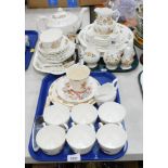 Part teawares, comprising trio sets, a Aynsley cottage garden part tea service, cups, saucers, etc.