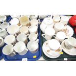 Royal Commemorative ware pottery cups, mugs, George V and Queen Mary Coronation mug, etc. (2 trays)