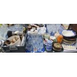 Silver plated ware trophies, drinking glasses and other glassware, studio and other pottery, ramekin