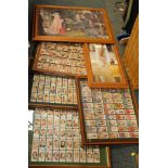 Various framed cigarette cards, Players film stars, Kings and Queens of England, pictures, prints, e