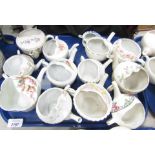 Semi porcelain and other feeding cups, to include floral decorated, transfer printed, etc. (1 tray)