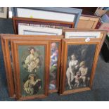 Pictures and prints, framed cigarette cards, etc. (a quantity)