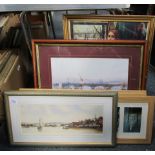 Various prints, pictures, frames, the Yacht Haze 87 tonnes print, Old Master prints, etc. (a quantit