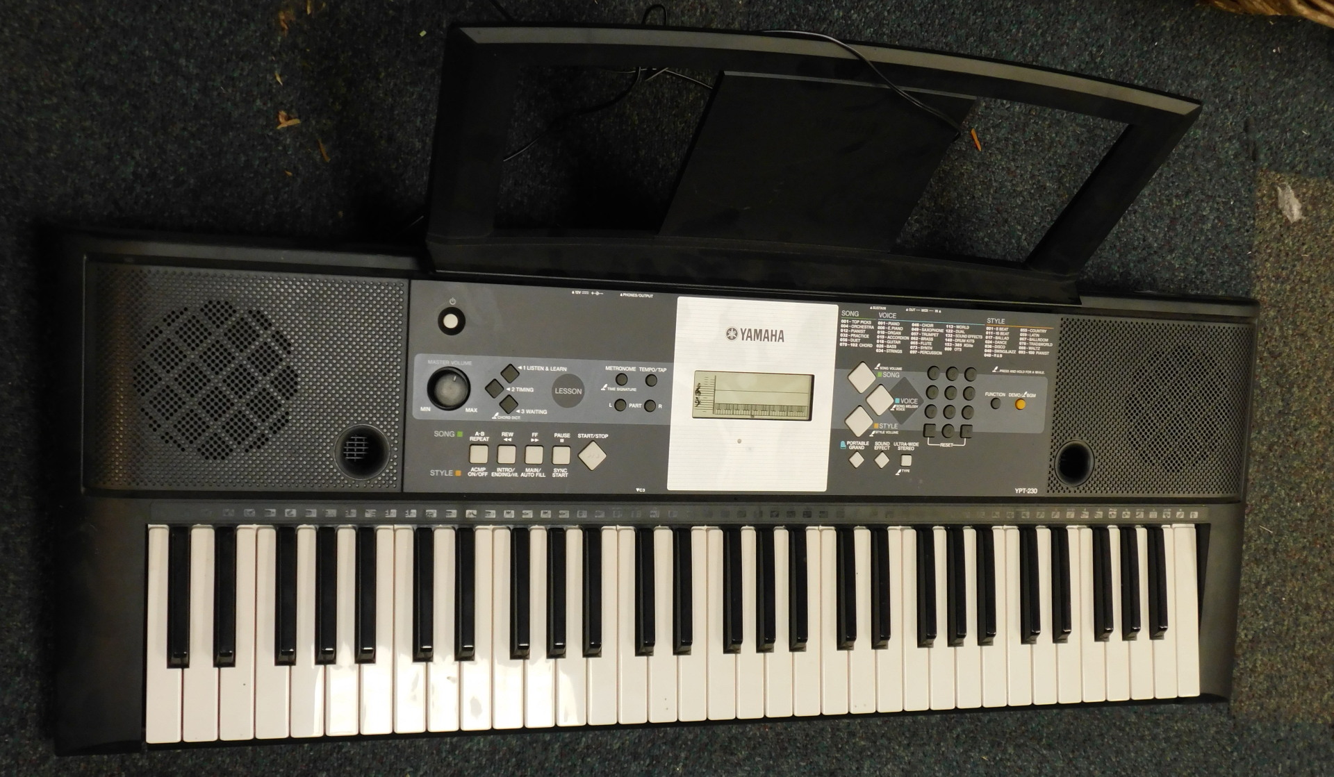 A Yamaha electric keyboard.