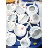Continental and other semi porcelain feeding cups, transfer printed, to include Victoria, Czechoslov