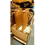 A 1960s Hawkins electric hostess trolley and a three tier tea trolley. (2) WARNING! This lot contain