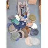Various clothing, hats and holdalls. (a quantity)