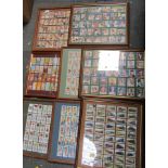 Framed cigarette cards, Gallagher My Favourites Parts, Cricketers, Medals, Trains, Film Stars, etc.