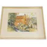 F W Collins (20thC). Old Water Mill, Wylye Wiltshire, dated 76, watercolour, signed, labelled verso,