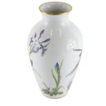 A Franklin porcelain Meadowland bird vase, limited edition, printed marks beneath, 31cm high.