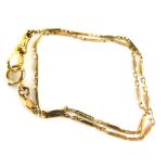 A 9ct gold fancy link necklace, 30cm long, 5.2g.