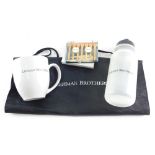 Official Lehman Brothers items, water bottle, mug, 10cm high, carry bag and a golfers set. (4)