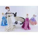 Various china and effects, Coalport Lady Shelley 1/88, printed marks beneath, 15cm high, Beswick cat