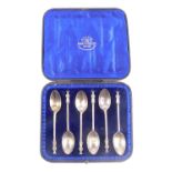 A set of six Victorian silver Apostle spoons, with plain stems and bowls, London, 11cm long, 8oz. (