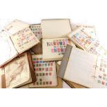 Various stamps, stamp albums, etc., a quantity to include a red album containing various Lithuania,
