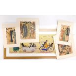 Various fashion prints, late editions, after Toft, The Doggy Taxi Service, 3cm x 81cm, After Naismit
