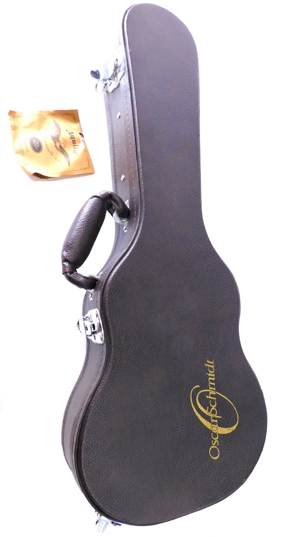 An Oscar Schmidt Washburn Hawaiian style guitar. (cased) - Image 7 of 7