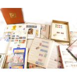 Various stamps, two Royal Mail special stamp sets 1987, album containing various GB and world used s