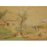 H. Murray (fl.1850-1860). A Wayside Cottage and Surrey In June, watercolour, signed, 19cm x 25cm - a