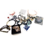 A quantity of modern costume jewellery, High Street retailers, comprising mainly necklaces, some ban