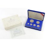 A British Virgin Islands Royal Silver Jubilee proof coin set, commemorating the 25th Anniversary of