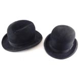 A Super Fine Quality Unitas bowler hat, size 6¾, and another. (2)