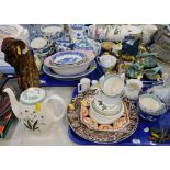 Various pottery and effects, Willow pattern part service, jugs, other pottery and effects, miniature