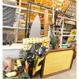 Tools, work bench, hand tools, etc. (a quantity)