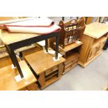 Various oak furniture, side cabinet, mahogany newspaper rack, cupboard, etc. (a quantity)