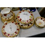 A Royal Albert Lady Hamilton pattern part service, to include a pair of lidded tureens, plates, etc.