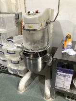 An Alma freestanding mixer, with two sizes of bowls and associated tools, single phase. NB. VAT is