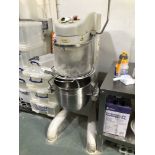 An Alma freestanding mixer, with two sizes of bowls and associated tools, single phase. NB. VAT is