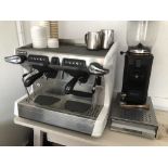 A Rancilio Classe-5 coffee maker and Sanremo grinder. To be sold upon instructions from Vine's Baker