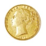A Queen Victoria young head gold full sovereign 1871, 8.0g.