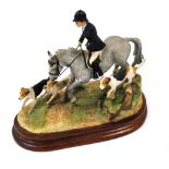A Border Fine Arts figure group modelled as Following to Hounds, grey, modelled by Anne Wall, limite