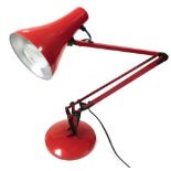 An Anglepoise red model 90 table lamp.