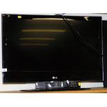An LG 32" flat screen television, 32LV450U, with lead and remote.