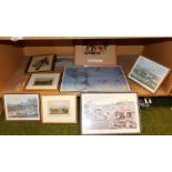 Various pictures, prints, to include hunting related prints after Elizabeth Sharp, Saddle Bread, stu